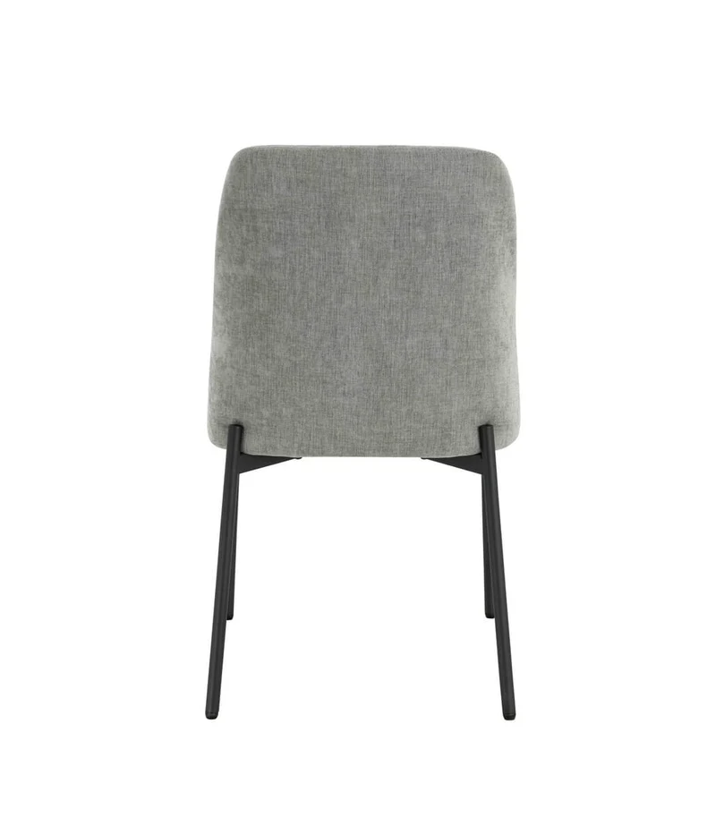 Maxwell Set of 2 Light Grey Textured Fabric Dining Chairs