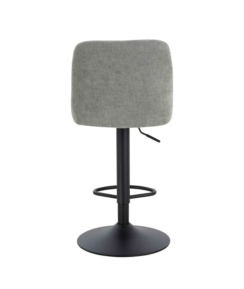 Maxwell Set of 2 Light Grey Textured Fabric Cushioned Bar Chairs