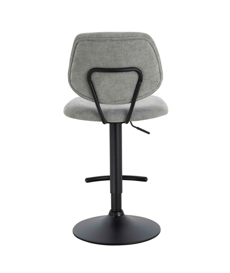 Maxwell Set of 2 Light Grey Textured Fabric Bar Chairs