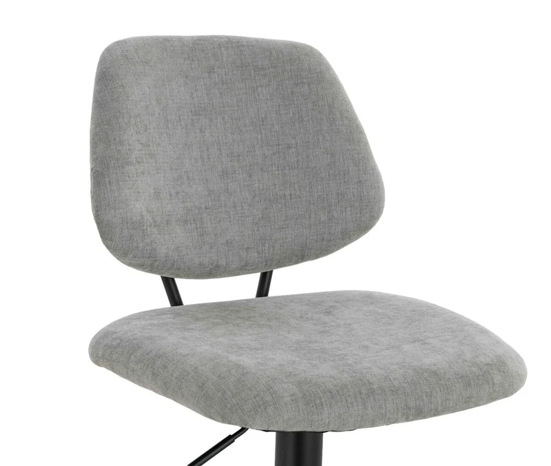 Maxwell Set of 2 Light Grey Textured Fabric Bar Chairs