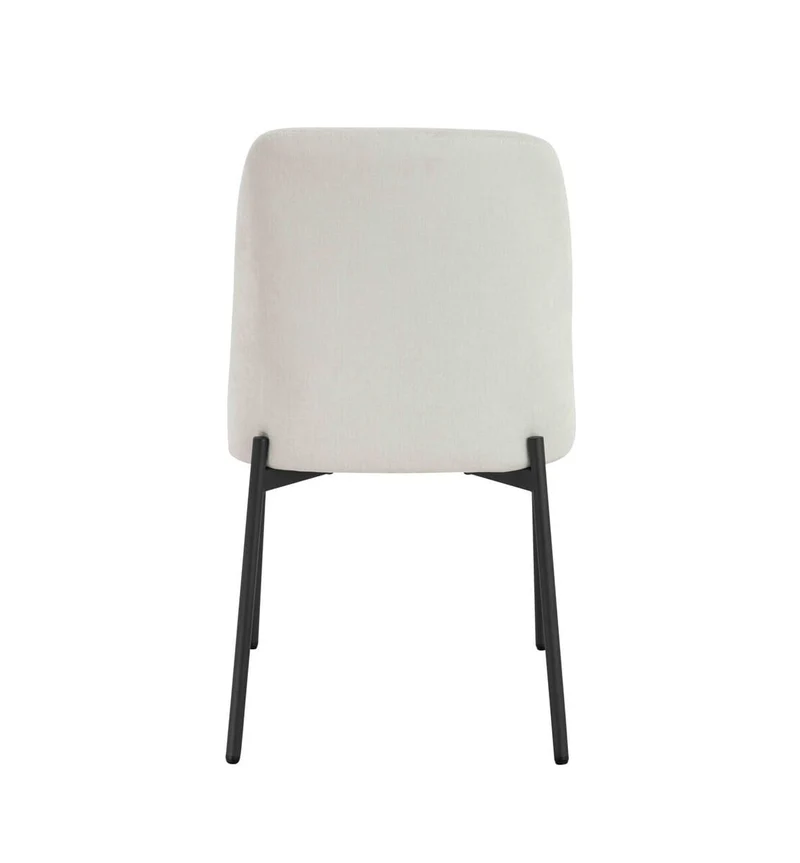 Maxwell Set of Two Light Beige Textured Fabric Dining Chairs
