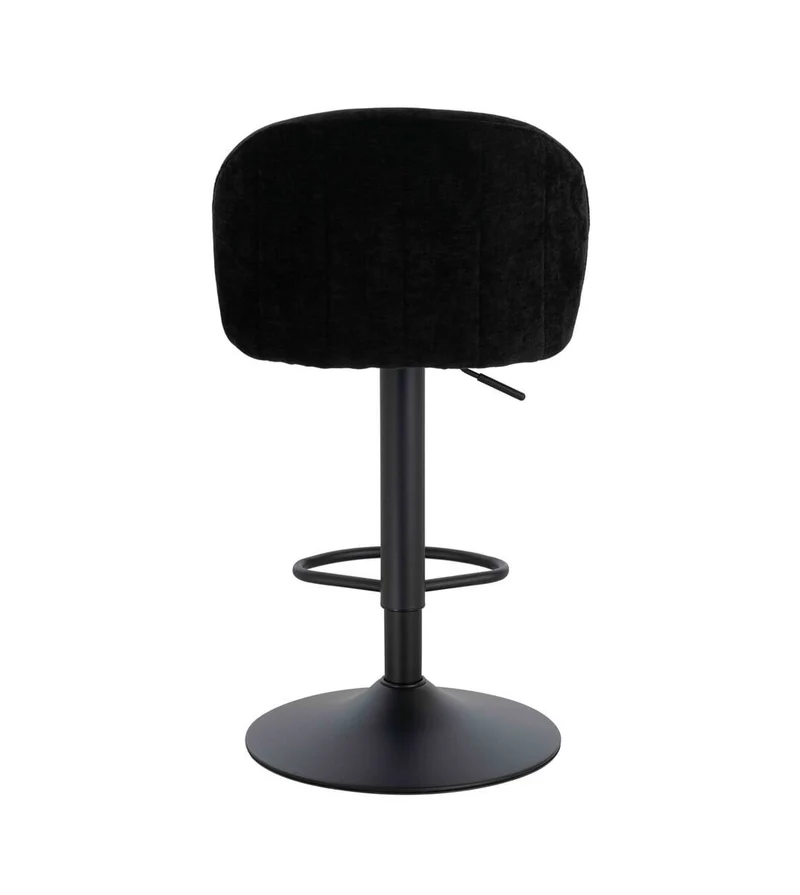 Maxwell Set of 2 Black Textured Fabric Curved Bar Chairs