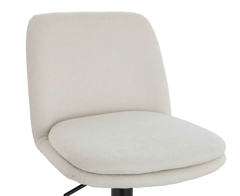 Maxwell Set of 2 Beige Textured Fabric Cushioned Bar Chairs
