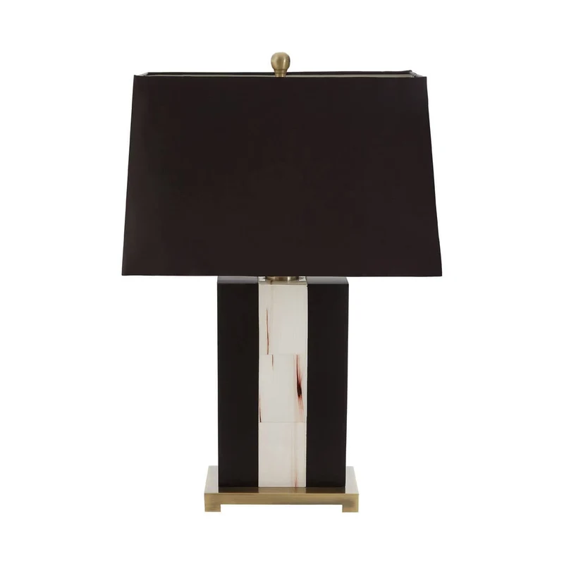 Hoxton Marble Table Lamp with Black Shade