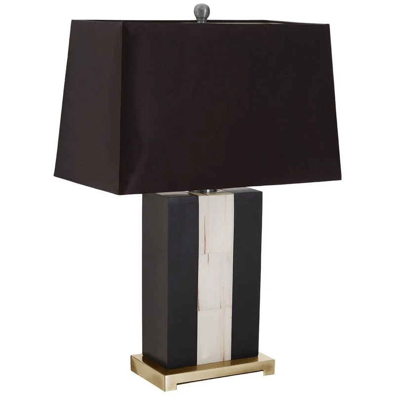 Hoxton Marble Table Lamp with Black Shade