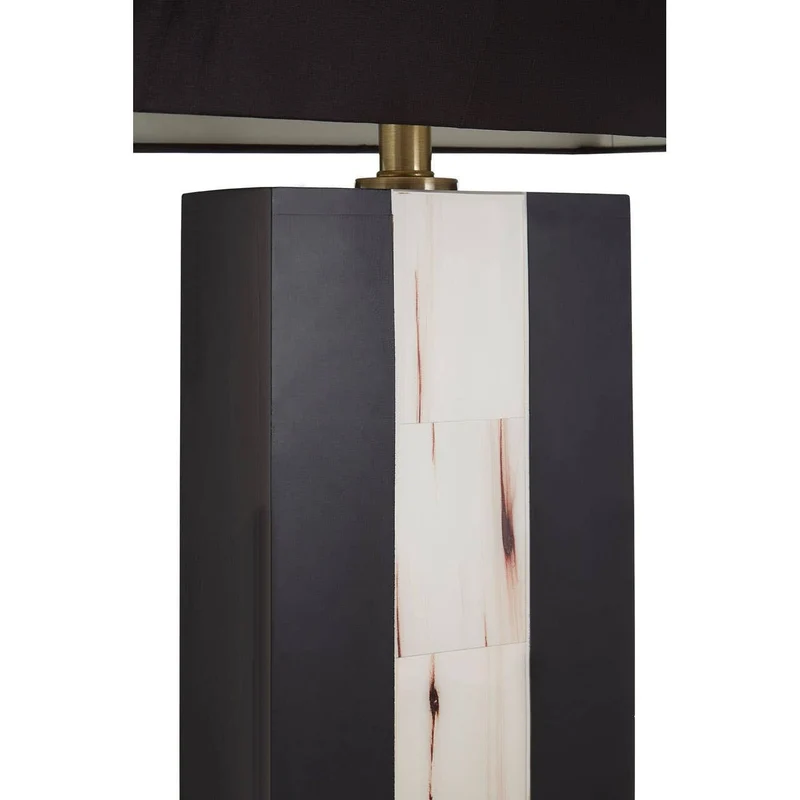 Hoxton Marble Table Lamp with Black Shade