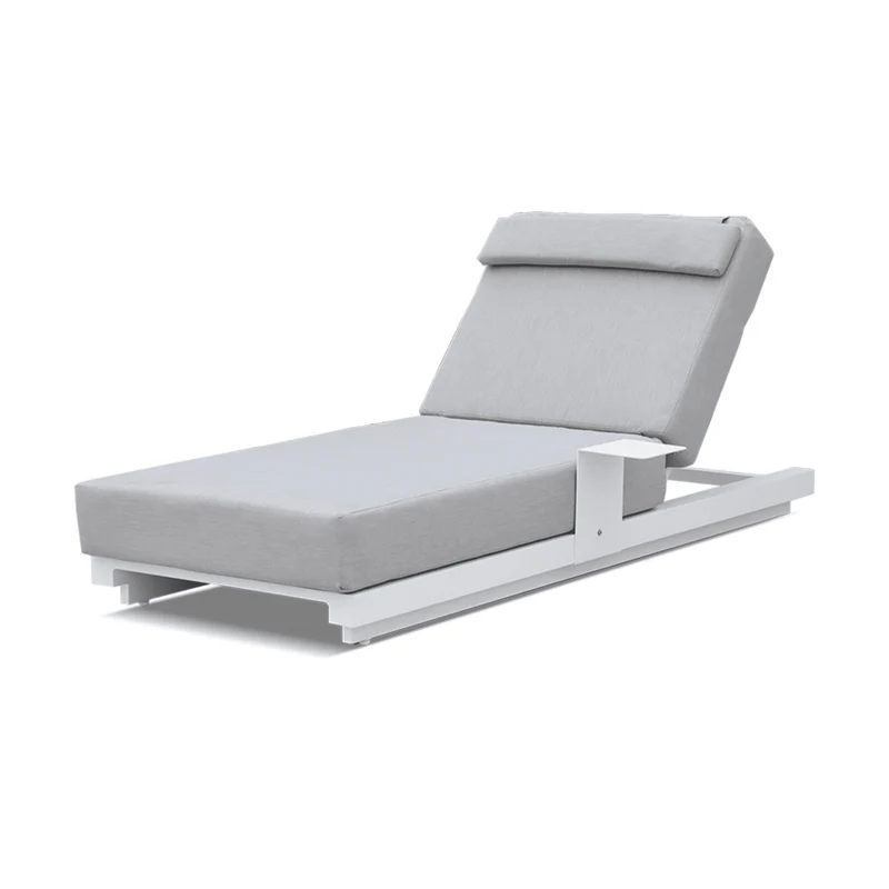 Boender Outdoor Ibiza stijl ligbed tuin met kussens grijs
