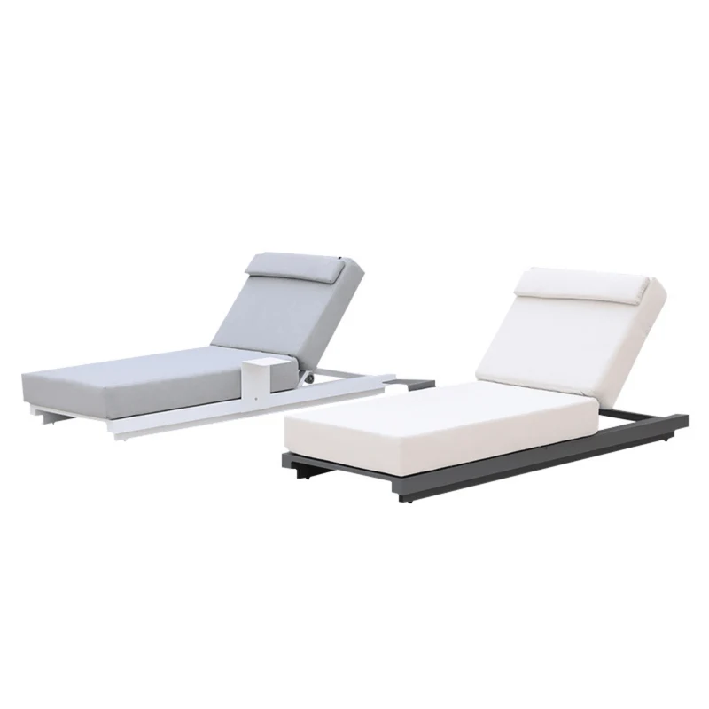 Boender Outdoor Ibiza stijl ligbed tuin met kussens grijs