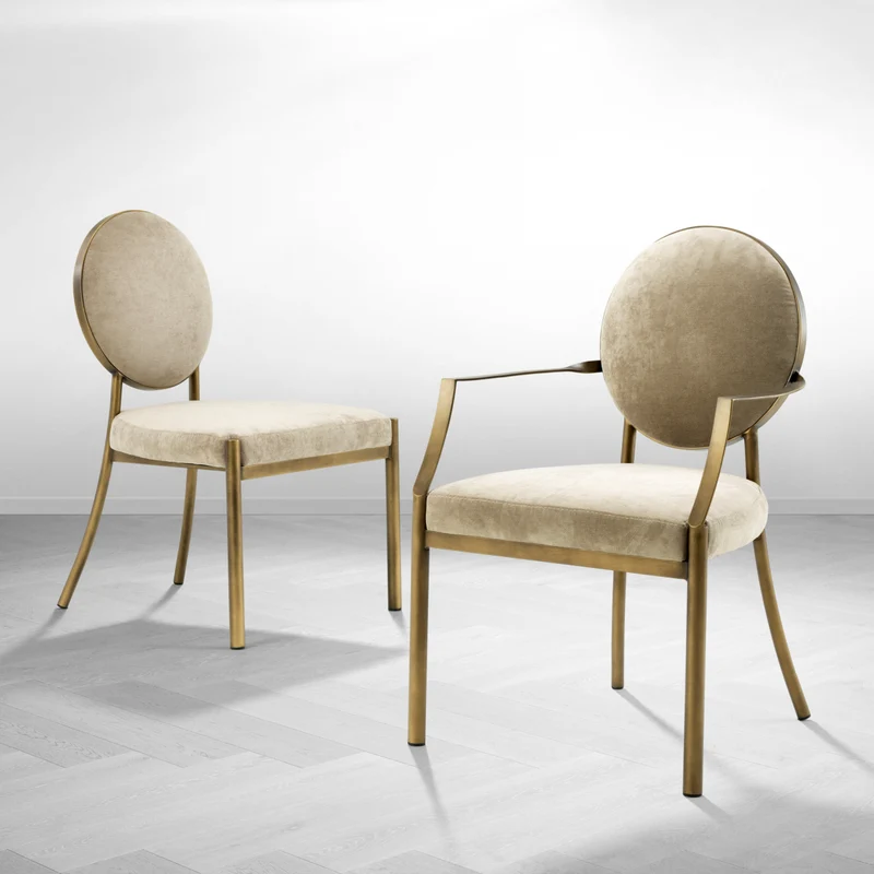 Dining Chair Scribe - Greige Velvet