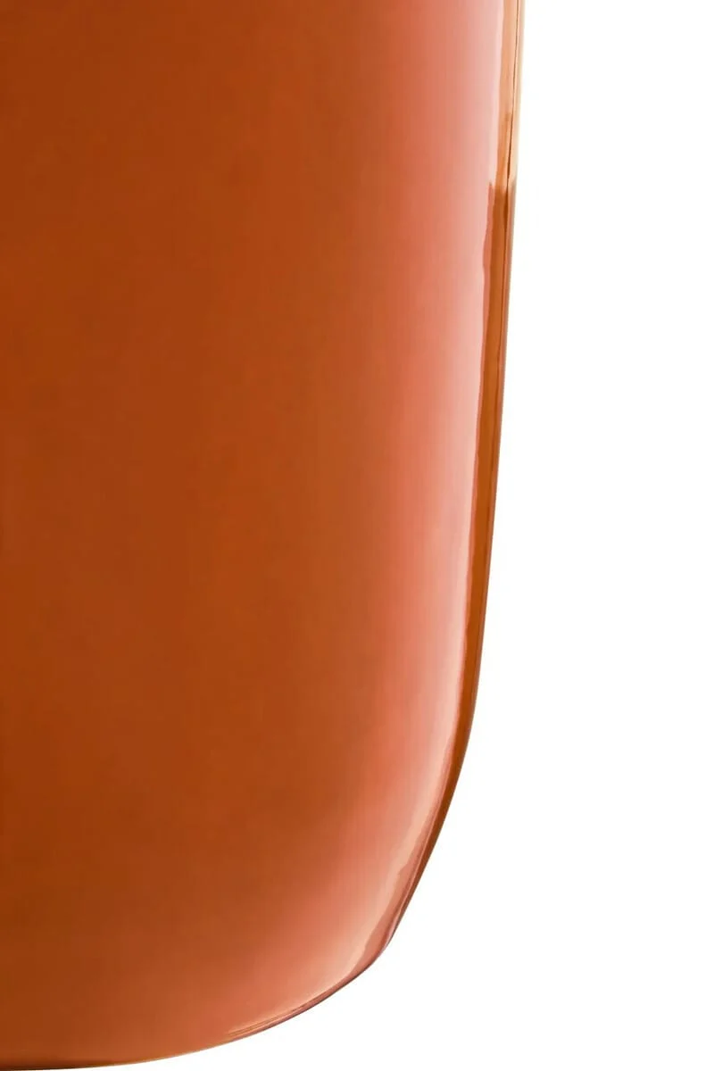 Sonata Large Burnt Orange Vase with Abstract Handles