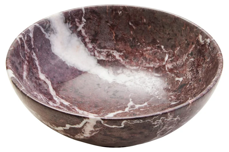 Marmore Red and White Marble Bowl