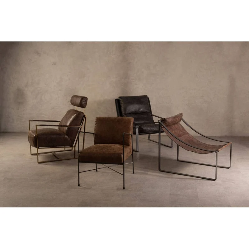 Hoxton Brown Leather Lounge Chair