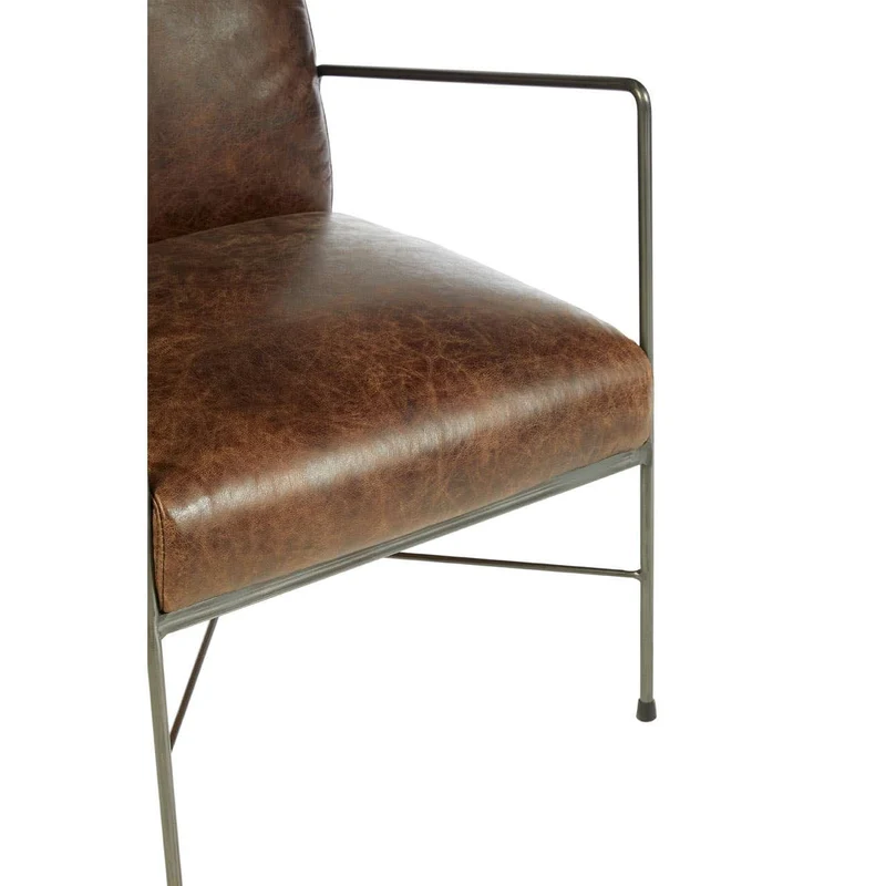 Hoxton Brown Leather Lounge Chair