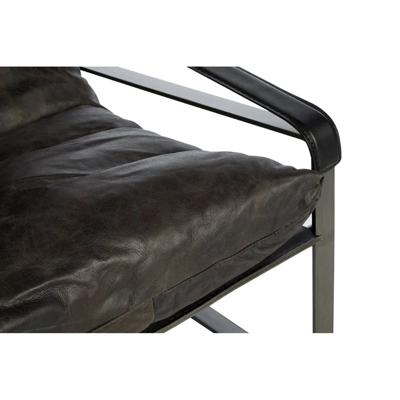 Hoxton Dark Brown Leather Lounge Chair