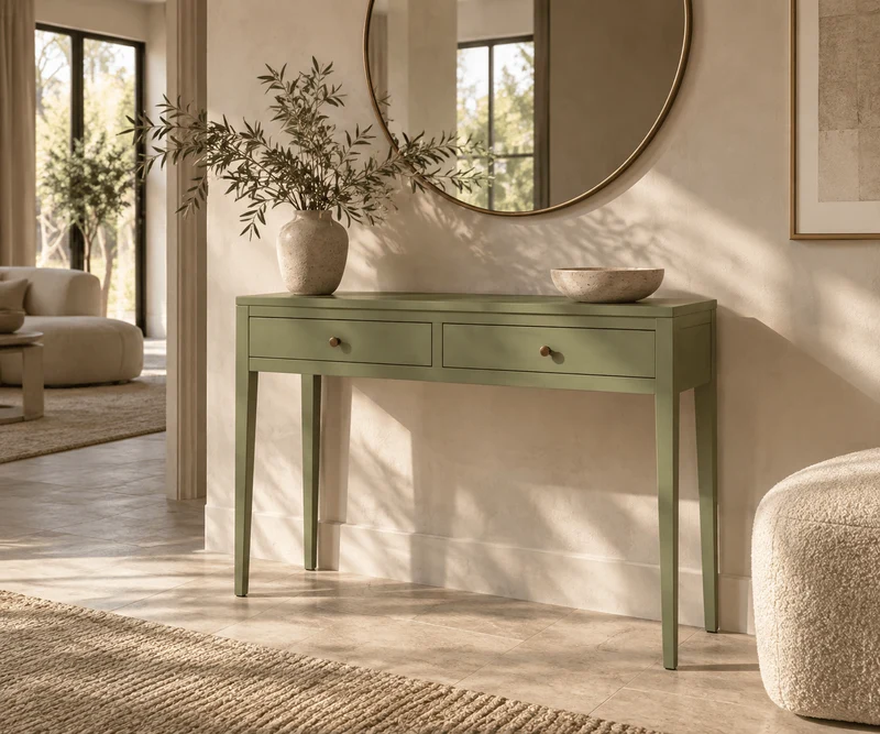 Radford Console Table | Lichen Green
