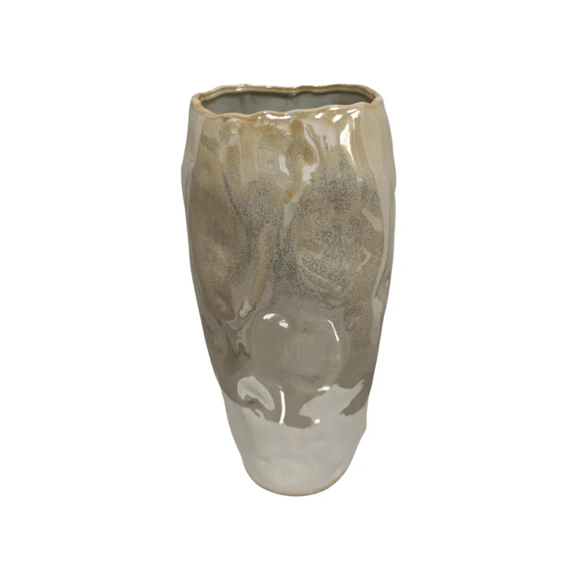 Lucienne Large Pearlescent Abstract Decorative Vase | OUTLET