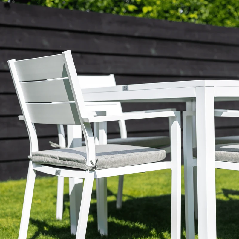 Boender Outdoor Tuinset 5-delig met kussens diningset wit