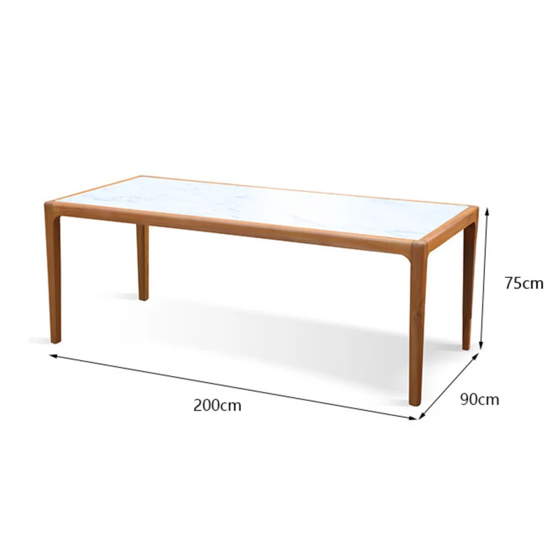 Arora Dining tuintafel teakhout met gesinterde steen