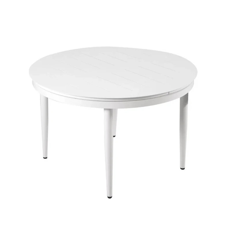 Boender Outdoor ronde tuintafel uitschuifbaar 120/170cm wit