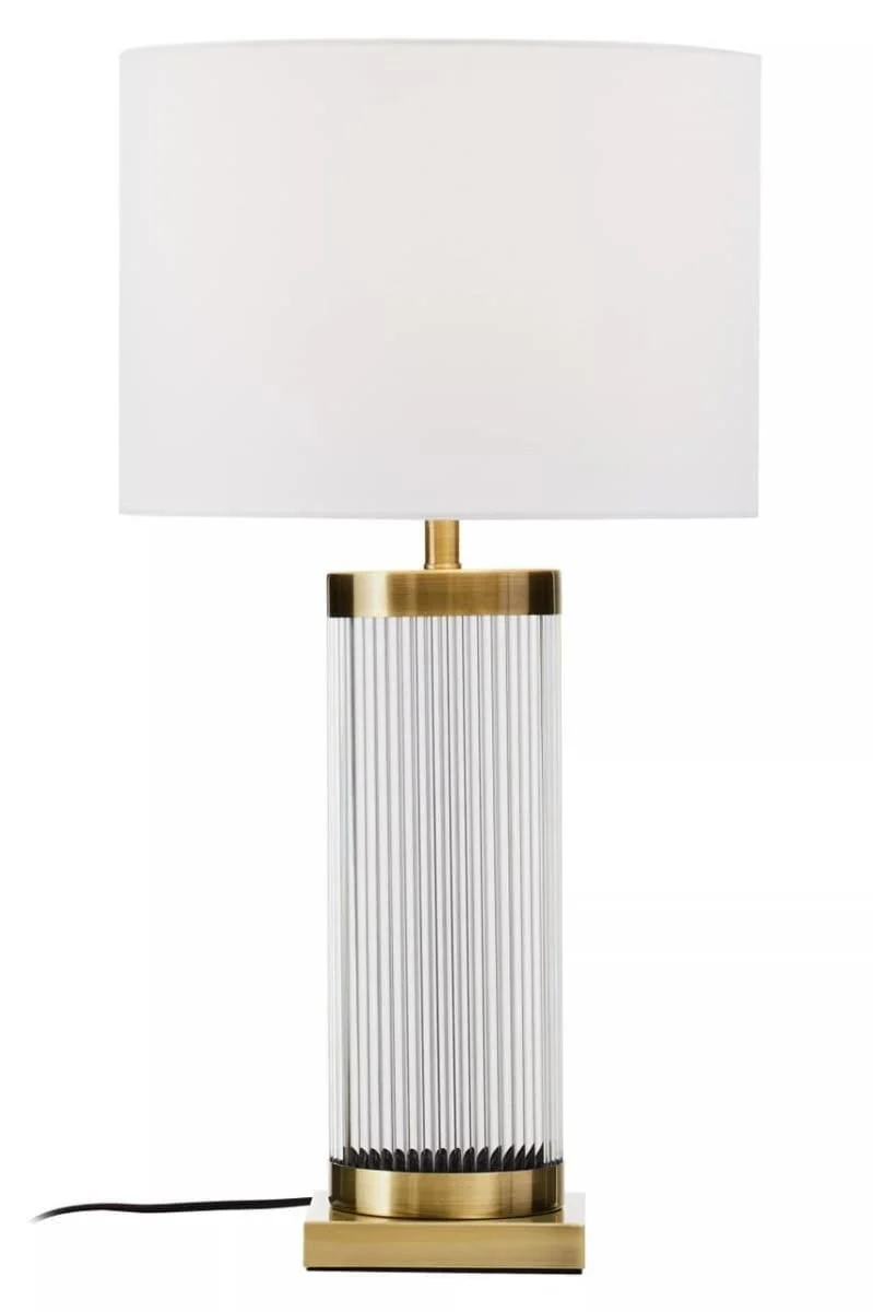 Lily White and Gold Table Lamp