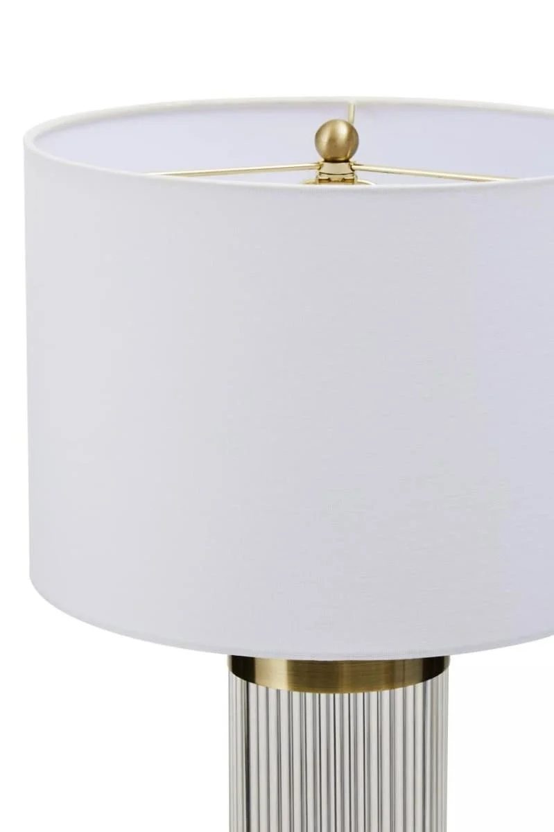 Lily White and Gold Table Lamp