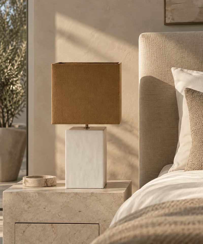 Lamp | Small Rectangular Gesso