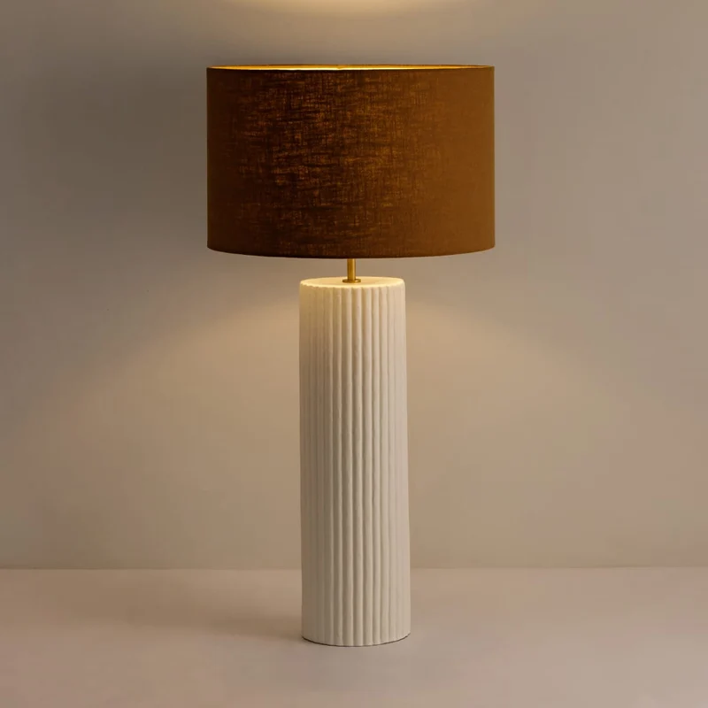 Lamp | Large Ribbed Gesso