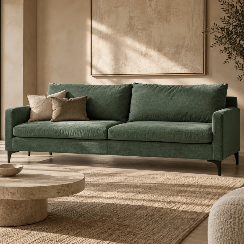 Himbleton Sofa | Green Upholstered