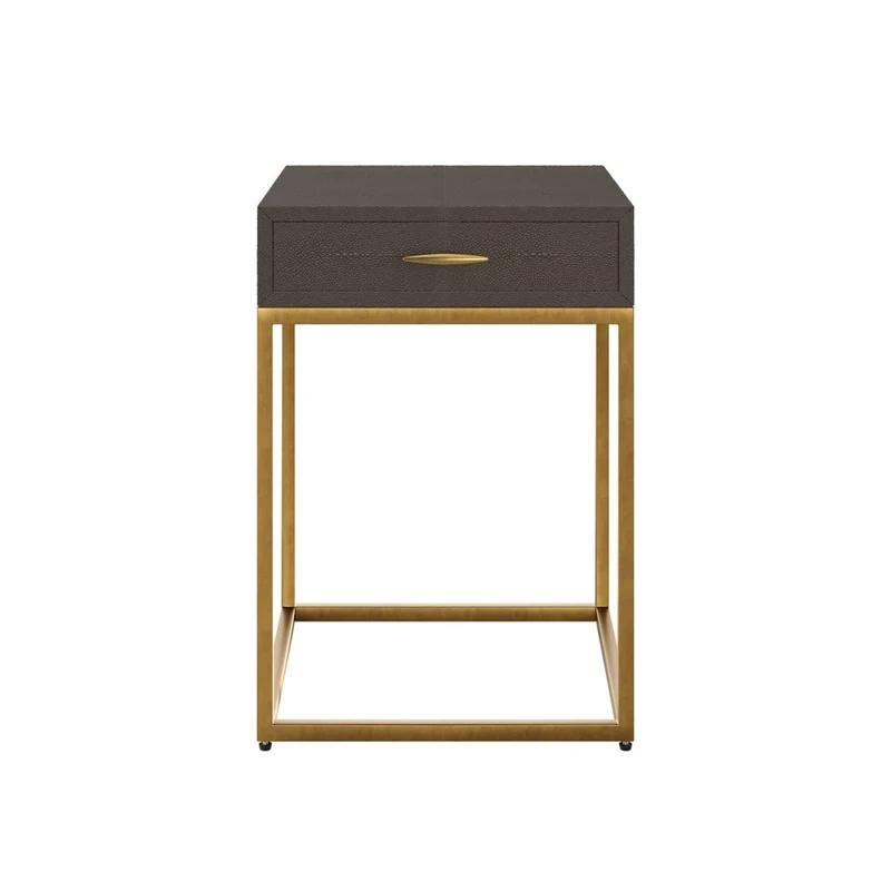 Hampton Bedside Table | One Drawer | Brown