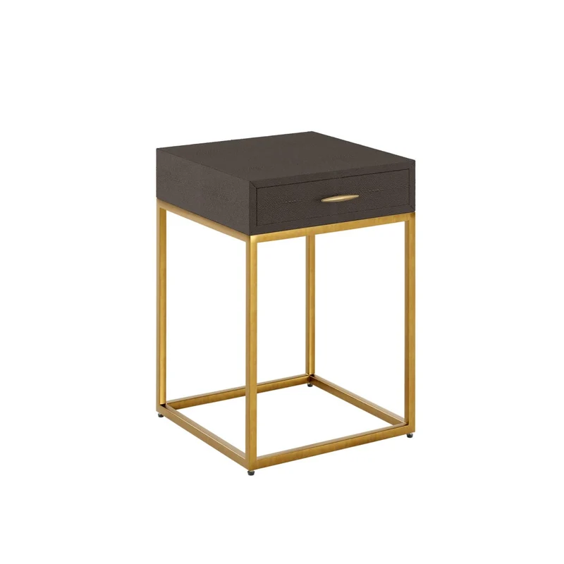 Hampton Bedside Table | One Drawer | Brown