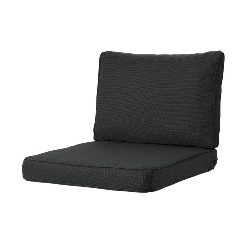Madison loungekussenset zit 73x73 rug 40x73cm Rib zwart
