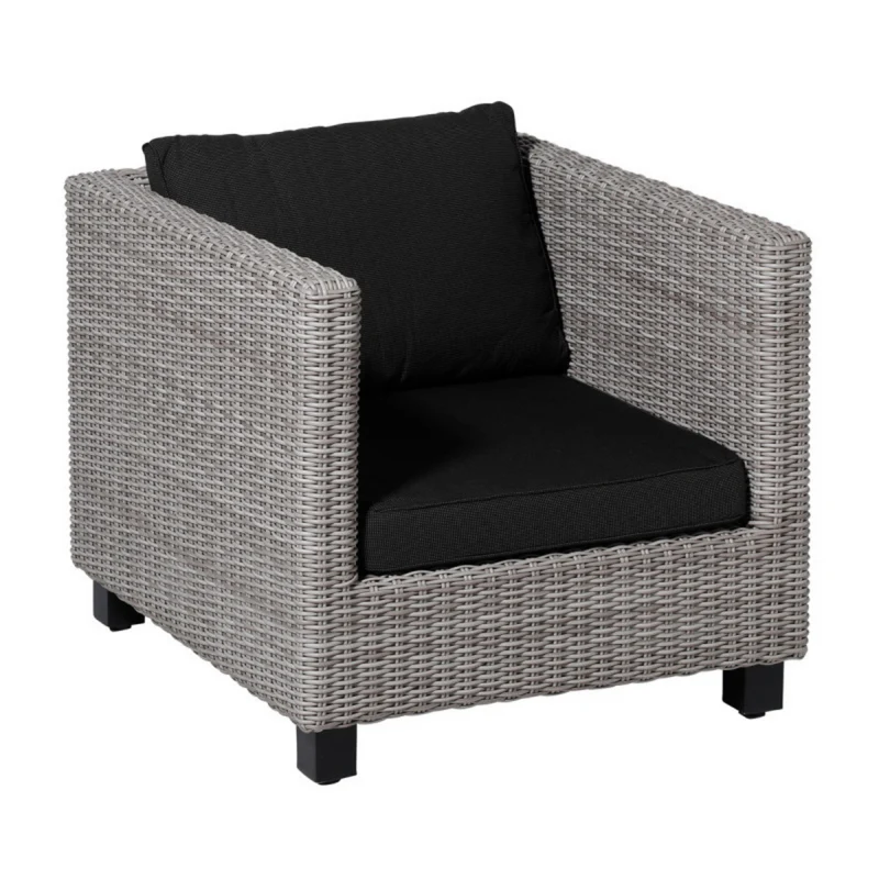 Madison loungekussenset zit 73x73 rug 40x73cm Rib zwart