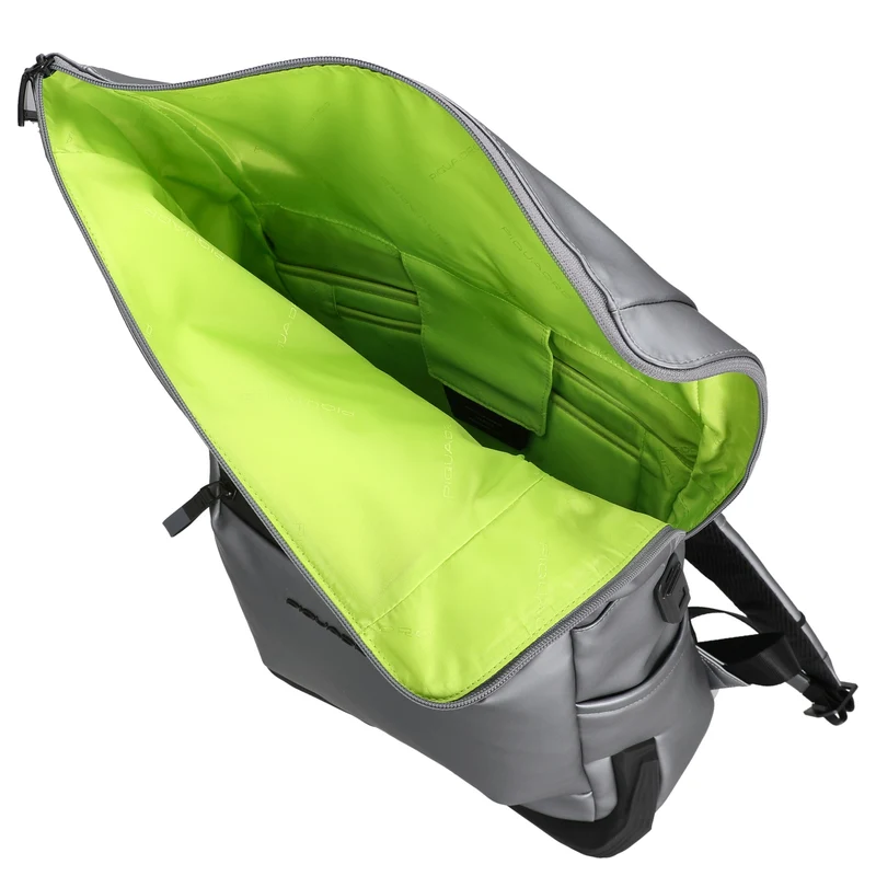 Piquadro Roll Top - Mochila de bicicleta 15.6" 47 cm (silber/schwarz)