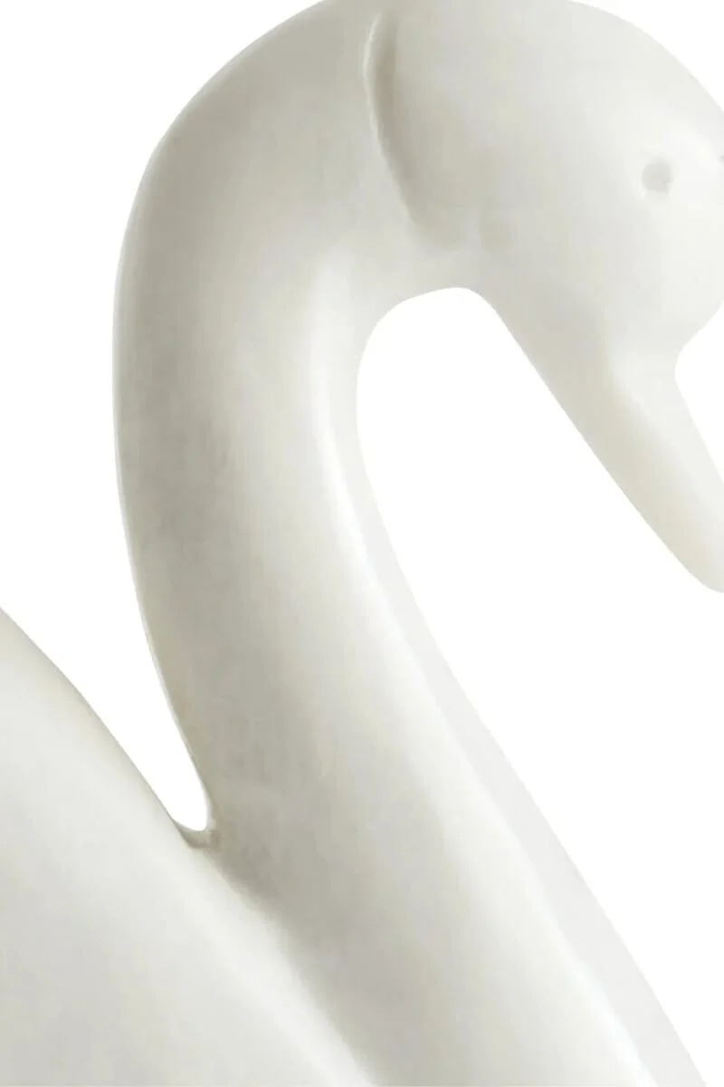 Zoro White Marble Decorative Swan