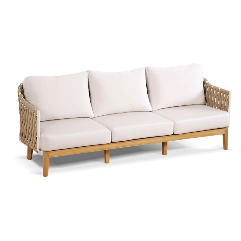 Boender Outdoor Bali loungeset ropes met tafel en stoelen Lichtbruin