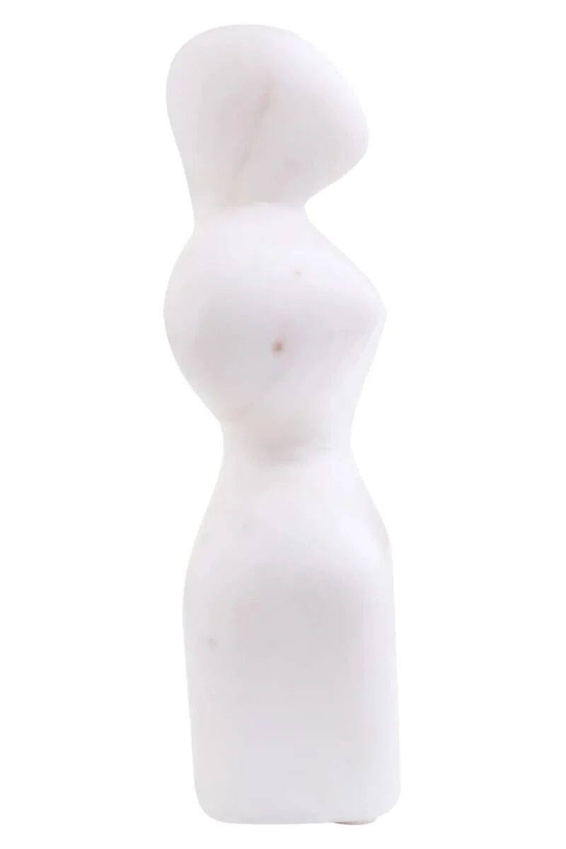 Savio White Marble Abstract Sculpture