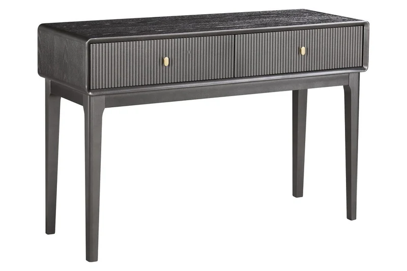Dorsino Brown Grey Wood Veneer Two Drawer Dressing Table