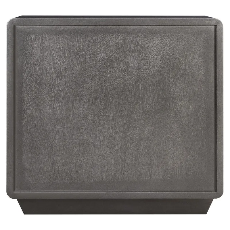 Dorsino Brown Grey Wood Veneer Two Drawer Bedside Table