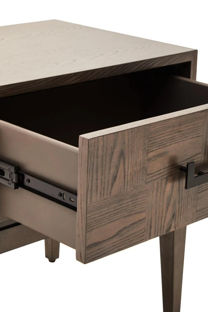 Dimaro Antique Grey One Drawer Side Table