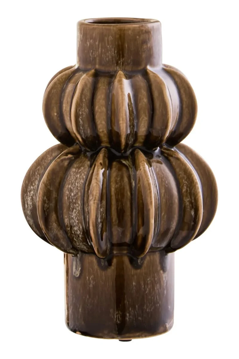 Kondo Brown Stoneware Bubble Vase