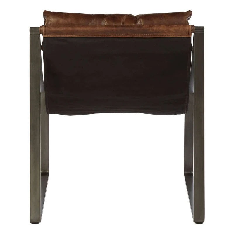 Hoxton Brown Leather Sling Chair