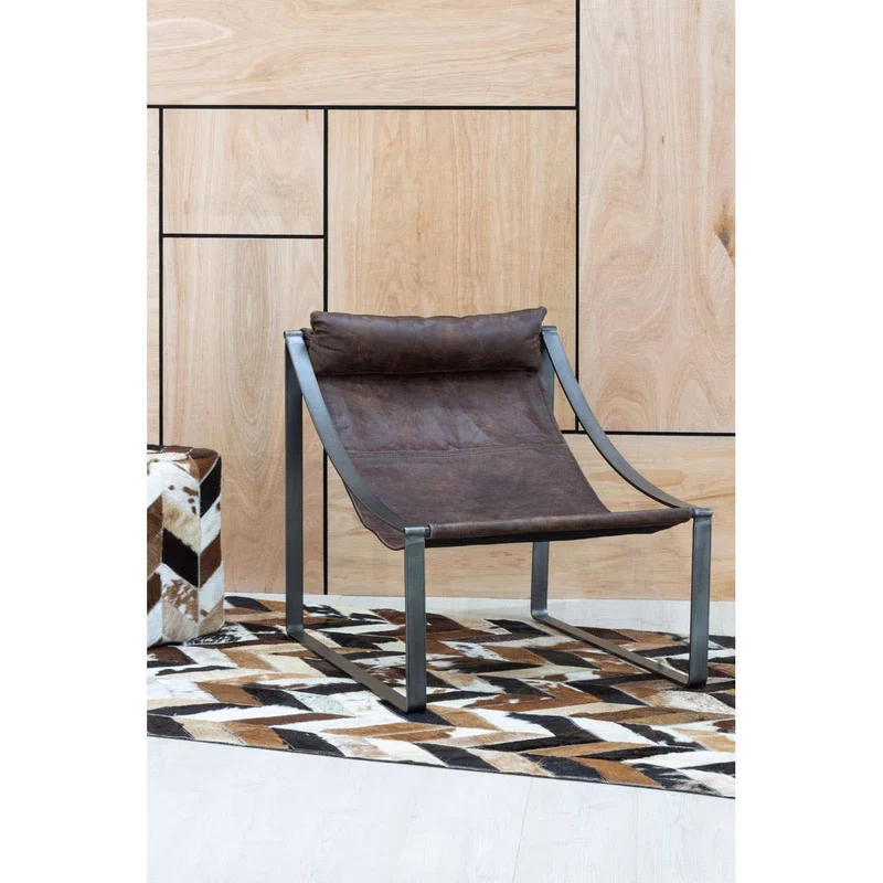 Hoxton Brown Leather Sling Chair