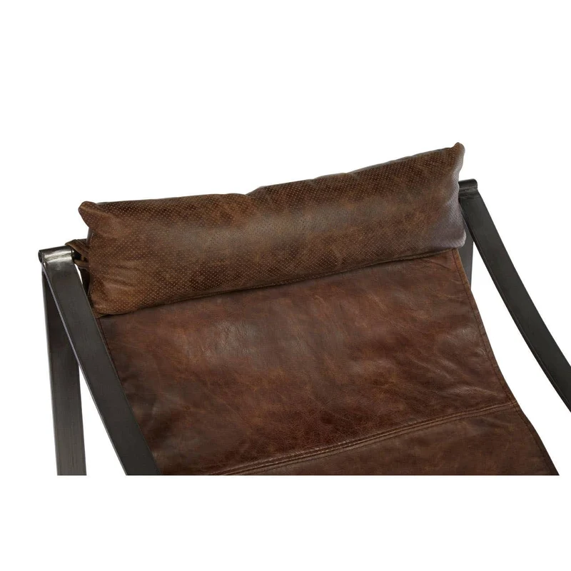 Hoxton Brown Leather Sling Chair