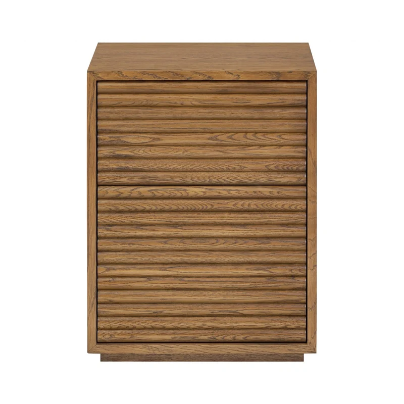 Charlton Bedside Table | Oak in Walnut Finish