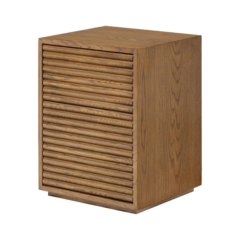 Charlton Bedside Table | Oak in Walnut Finish
