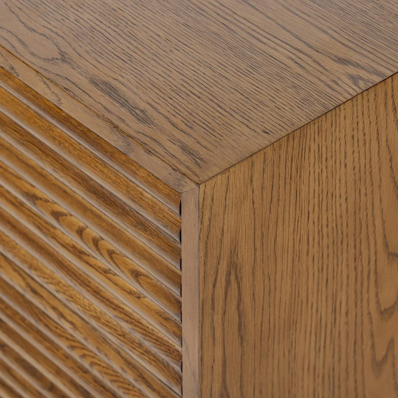 Charlton Bedside Table | Oak in Walnut Finish