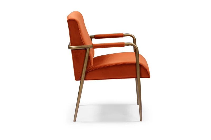 Campden Club Chair | Rust Orange