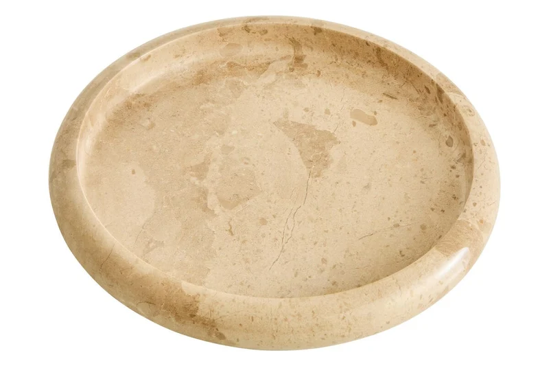 Zoro Cream Marble Round Tray