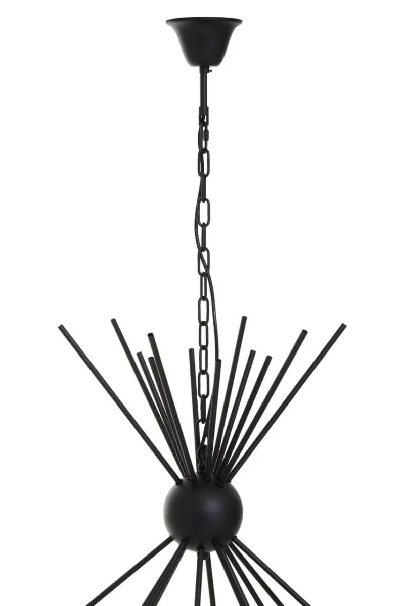 Yara Matt Black 12 Bulb Statement Pendant Light