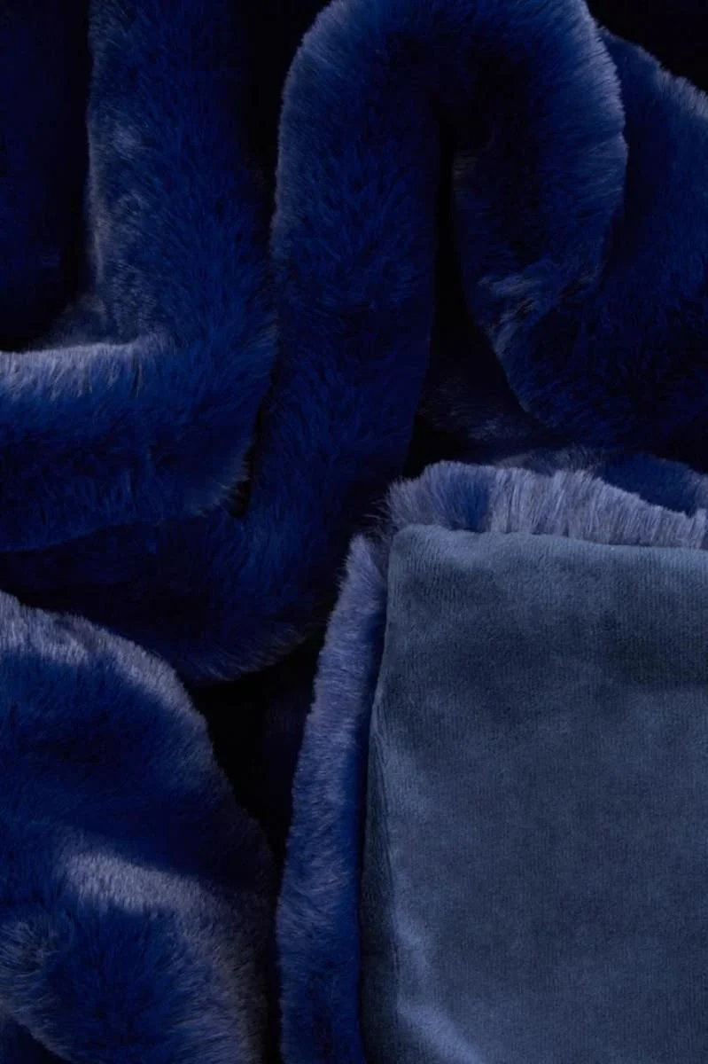 Bosie Lamina Navy Blue Throw